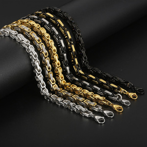 Cadena Bizantina Hecha a Mano <span class=keywords><strong>de</strong></span> 4mm, 6mm, 8mm, Collar <span class=keywords><strong>de</strong></span> Cadena <span class=keywords><strong>de</strong></span> Rey Tejida <span class=keywords><strong>de</strong></span> <span class=keywords><strong>Acero</strong></span> <span class=keywords><strong>Inoxidable</strong></span> 316L <span class=keywords><strong>de</strong></span> Alta Resistencia <span class=keywords><strong>para</strong></span> Joyería <span class=keywords><strong>de</strong></span> Streetwear Masculina - Product Image 1