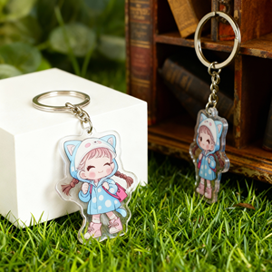 Móc khóa acrylic in hình tùy chỉnh bán buôn, móc khóa hoạt hình anime, giá đỡ móc khóa acrylic trong suốt, móc khóa epoxy acrylic - Product Image 5