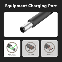 Pengisi Daya Laptop Gaming 130W Untuk Dell, Ujung Bulat 7.45.0mm, Adaptor Daya Efisiensi Tinggi