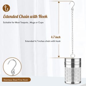 ที่กรองชาสแตนเลสสำหรับกาน้ำชา - Product Image 3