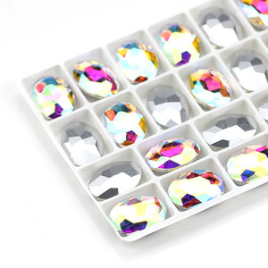 Selina Cristales Brillantes Ovalados con Reverso Puntiagudo, Piedras de Cristal Sueltas Ecológicas 3D, No Requieren Calor, para Arte de Uñas y Decoración Festiva, Manualidades DIY - Product Image 3