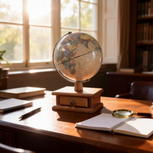 Globo Terráqueo Retro <span class=keywords><strong>de</strong></span> Escritorio <span class=keywords><strong>de</strong></span> 8 Pulgadas con Base <span class=keywords><strong>de</strong></span> Madera/Metal/Papel, <span class=keywords><strong>Mapa</strong></span> Vintage <span class=keywords><strong>de</strong></span> Alta Definición, Rotación <span class=keywords><strong>de</strong></span> 360°, Regalo Geográfico para Estudiantes - Product Image 5