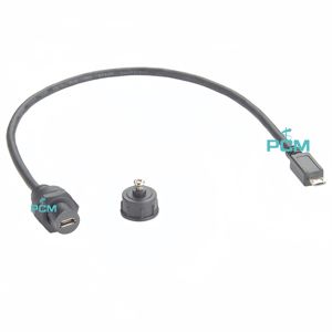 IP67 étanche Mirco USB mâle à femelle montage sur panneau Extension tableau de bord affleurant connecteur de câble de données électriques pour tableau de bord de <span class=keywords><strong>bateau</strong></span> de voiture - Product Image 3