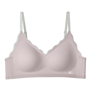 Biancheria intima <span class=keywords><strong>senza</strong></span> cuciture per ragazza in stile carino <span class=keywords><strong>senza</strong></span> anello in acciaio stampo sottile tazza reggiseno nudo regolabile comodo e traspirante - Product Image 2