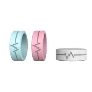 Anillo de Silicona Suave Personalizado R02, Anillo de Luz de Supervivencia para Exteriores con Iluminación Automática, Gris Azul Rosa 20x9, Unisex, Regalo para Fiestas - Product Image 4