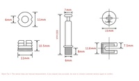 Verrou à came en alliage de zinc de 16 mm, 3-en-1, vis de fixation Minifix, quincaillerie pour meubles, armoires à linge, lits en bois, bibliothèques, accessoires