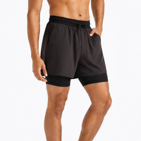 Pantalones Cortos Deportivos para Hombre de Alta Calidad, Cintura Elástica, Ligeros, Transpirables, con Logotipo Personalizado OEM, Doble Capa, Secado Rápido