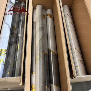 Papier peint <span class=keywords><strong>en</strong></span> mousse 3D Wayon Luxury Carrara White, autocollant mural effet marbre pour la décoration du salon - Product Image 5