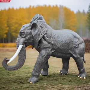 YOUFINE カスタマイズ可能なブロンズ象の家族彫刻 大人と赤ちゃんの象の像 屋外庭園公園アート装飾用 - Product Image 6