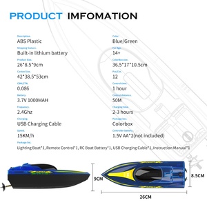 Barco de Carreras RC Flytec V555 2.4GHz con Luces LED, 15km/h, Resistente al Agua, Recargable, Juguete para Niños para Piscina o Lago - Product Image 4