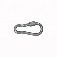 Mousqueton Crochet Oeillet Camping Escalade Serrure Sécurisée 3 Pouces Noir Calebasse En Forme De Mousqueton En Aluminium