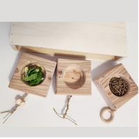 Jouet interactif en bois fait main pour lapin et petits animaux – Boîte à friandises