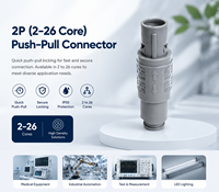 UHUB PAG.2P Prise circulaire médicale 16 broches à déconnexion rapide pour câble de caméra d'endoscope, certifiée CE RoHS