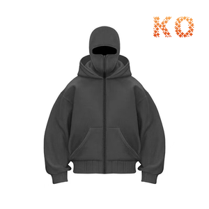 शरद ऋतु शीतकालीन डबल हुड स्वेटशर्ट लोकप्रिय ऊन-पंक्तिबद्ध बालकला जिप पुरुषों की महिला हुडी - Product Image 2