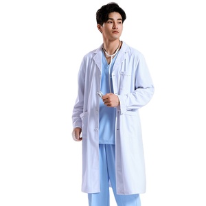 Uniforme all'ingrosso della giacca dei cappotti del medico del laboratorio medico dell'ospedale di fascia alta per il servizio dell'oem del laboratorio degli uomini del cappotto bianco dei medici femminili maschili - Product Image 1
