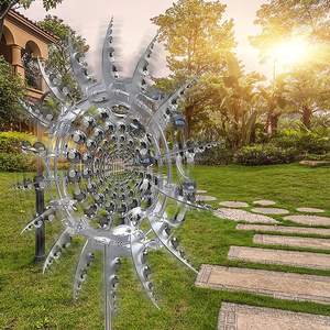 गर्म बिक्री आधुनिक घर के बाहर बगीचे कला 2 M व्यास धातु स्टेनलेस स्टील हवा गति गतिज मूर्तियां सजावट के लिए बिक्री - Product Image 3