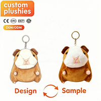 Porte-clés en peluche cochon d'Inde mignon, doux et moelleux, animaux en peluche, fabricant de jouets en peluche personnalisés en gros, cadeaux pour enfants
