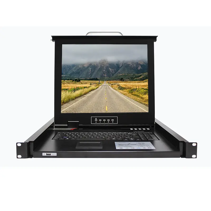 고해상도 화면 KVM 콘솔 단일 포트/4 포트/8 포트/16 포트 1U 랙 마운트 18.5 인치 LED KVM 스위치