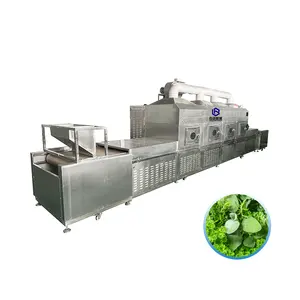 Automatic Industrial Tunnel Continuous Conveyor Dryer Herb Leaf Drying Sterilization Equipment Microwave Oven