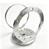 Custom Aluminum Precision Ring Cradle ±0.01mm CNC 5-Axis Milling Turning Mounting Bracket Assembly for Automation Instrument
