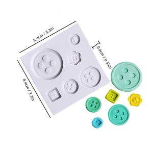Heart-Shaped Fondant Silicone Mold For Button <b>Ornaments</b> Cake Decorations Valentine'S Day Use - Product Image 3