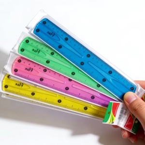 Juego de reglas flexibles de 20cm, regla de plástico, juego de reglas irrompibles, regla suave y flexible, juego de reglas transparentes, regalo promocional, regla suave - Product Image 1