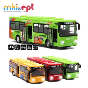 EPT 6 Cái Hợp Kim Thành Phố Ánh Sáng Âm Thanh Kéo Lại Đồ Chơi Mô Hình Nhỏ Quy Mô Xe Buýt Quà Tặng Trường Học Xe Ô Tô Xe Tải Kid Alloyed Boy Diecast Đồ Chơi Xe Buýt - Product Image 2