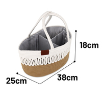 Sac à langer pour bébé avec insert amovible 100% coton Panier de rangement pliable pour la crèche