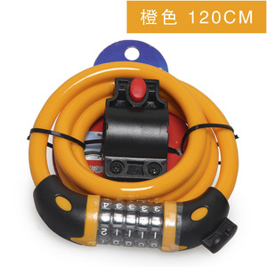 Serrure de vélo à 5 chiffres, <span class=keywords><strong>Code</strong></span> 1200mm x 12mm, antivol, accessoire de sécurité pour vélo, câble en acier, serrure de vélo - Product Image 6