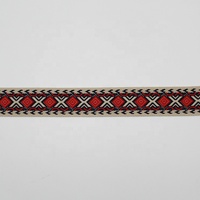 Rubans Jacquard Durables en Polyester Haute Ténacité de 2 Pouces à Motifs Géométriques Ethniques pour Sangles de Sacs et Colliers de Chien