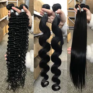 Fuxin Raw Indian Hair Bundles From India Vendor Thick Indian Raw Hair Single Donor 40 Inch Raw Indian Virgin Hair Vendor