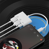 Nouveauté : Adaptateur de câble USB micro-tressé en PVC 3-en-1 Type C avec prise AUX 3,5 mm pour écouteurs, ordinateur et charge iOS