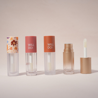 Tube de gloss à lèvres vide personnalisé de 7 ml avec lumière LED et miroir