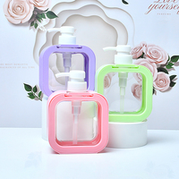 Fuyun Offre Spéciale – Bouteilles carrées transparentes en PET de 500 ml avec pulvérisateur à pompe
