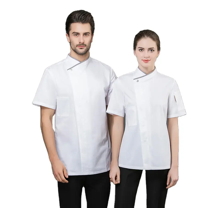 Türkische Hotel küche Mantel Französisch Bar Design benutzer definierte japanische Pizza Sushi Restaurant Männer Frauen kurze Jacke Koch Uniform