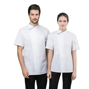 Abrigo de cocina de hotel turco, Diseño de barra francesa, pizza japonesa personalizada, restaurante de sushi, chaqueta corta para hombres y mujeres, uniforme de chef