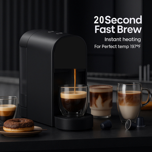 <span class=keywords><strong>Cafetera</strong></span> Pequeña Compatible con Cápsulas Estilo <span class=keywords><strong>Nespresso</strong></span> para Apartamento, Dormitorio, Autocaravana, Bajo Consumo de Energía - Product Image 4