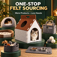 Niche pour chat en feutre, lit pour chat, grotte triangulaire pour chat, nid douillet pour animaux de compagnie, abri intérieur pour animaux de compagnie, détachable, lavable, vente en gros