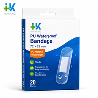 Pansement imperméable HUIKANG PU 72x22 mm, pansement stérile transparent, pansement adhésif pour les premiers soins