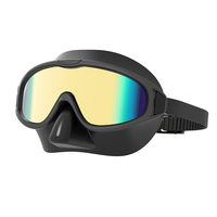 Masque de plongée en verre trempé électroplaqué transparent avec couvre-nez, masque de natation anti-buée en silicone grand angle
