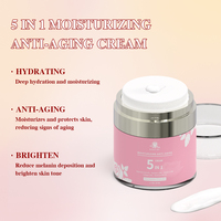 Nouveauté 5 en 1 vitamine C E acide hyaluronique niacinamide collagène marque privée crème pour le visage beauté anti-rides blanchissant éclat