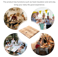 Multifunktionale Rechteckige Holz-Untersetzer Wärmeisolierende Matte Umweltfreundlich für Steintöpfe Elegante Tischdekoration Zuhause