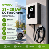 EVEGO Nouveau chargeur de véhicule électrique intelligent de niveau 2 pour lieu de travail commercial 21 kW 240 V, monté au mur, OCPP 2.0.1 CCS2 avec écran tactile de 7 pouces
