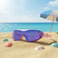 Lunettes de plongée personnalisées à étiquette privée, durables, anti-buée, protection UV, sans monture, unisexes, pour adultes, pour la piscine