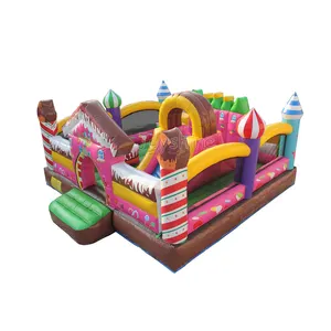 Candyland Inflatable Bounce House Ngoài Trời Bouncing Castle Trẻ Em Bouncy Sân Chơi