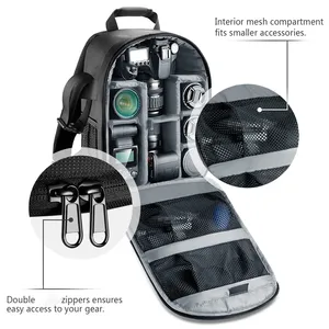 Outdoor DSLR SLR Organizer Laptop Camera Bag Photography Tool Bag Travel Backpack Photographers Camera Bag