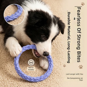 Jouet à mâcher pour chien en caoutchouc thermoplastique rond, interactif, résistant à l'usure, de qualité supérieure, pour l'entraînement à la mastication - Product Image 1