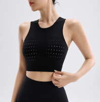 Soutien-gorge de sport respirant taille haute pour yoga, avec bretelles croisées, maintien moyen, idéal pour la gym et l'entraînement, brassière douce pour la peau pour femme