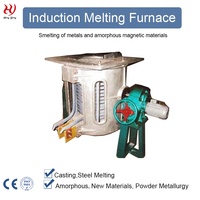 Four à induction pour la fusion de la ferraille de cuivre de 500 kg, 1 T, 15 T, 20 T, 30 T, four de fusion économe en énergie pour la production de billettes et de barres d'armature