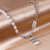 Collier chaîne à maillons superposées, en argent, pendentif, personnalisé, vente en gros,